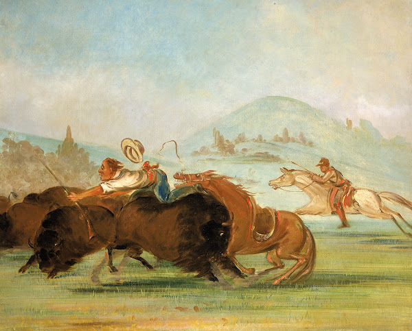 Batiste And I Running Buffalo Mouth of The Yellowstone 1832 1833