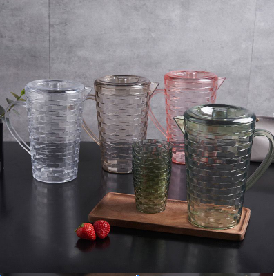 1.5L Bamboo design Jug and glass Set