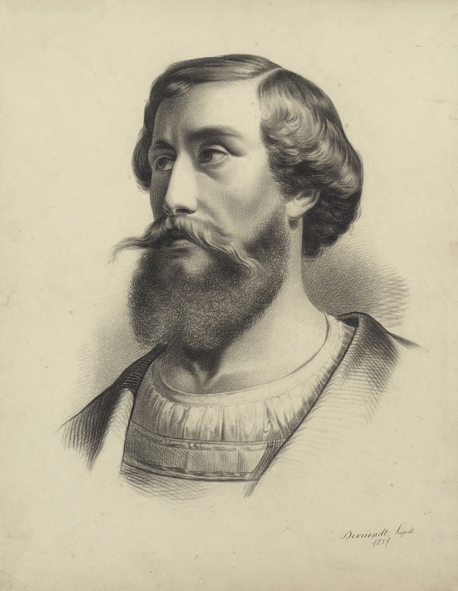 Bust of a bearded man 1851