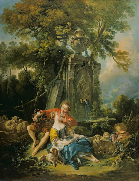 Pastoral with a Couple near a Fountain 1749