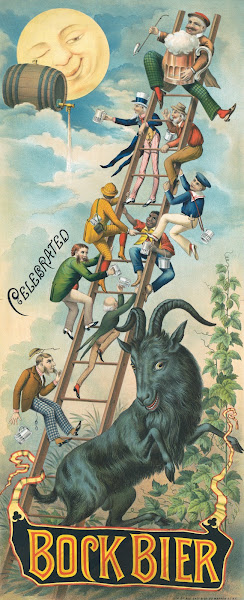 Celebrated bock bier on the top round 1887