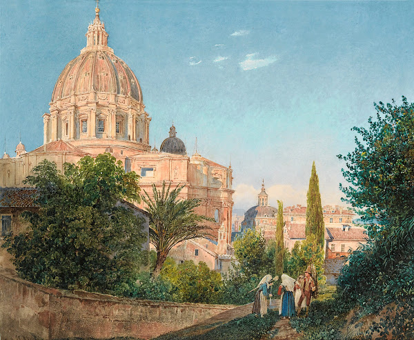 St Peters From The Vatican Garden 1838