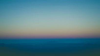 Minimalism, Mountains, Sky, Horizon, Sunrise 4K Wallpaper Background