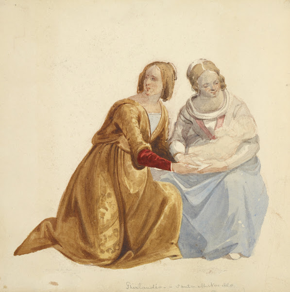 Two women one holding infant GhirlandioSanta M Novello 1840