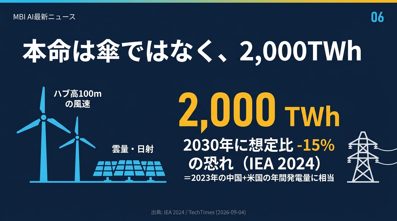 本命は2000TWhの再エネ