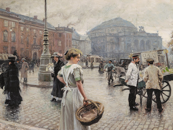 Kongens Nytorv med Musse på indkøb 1911