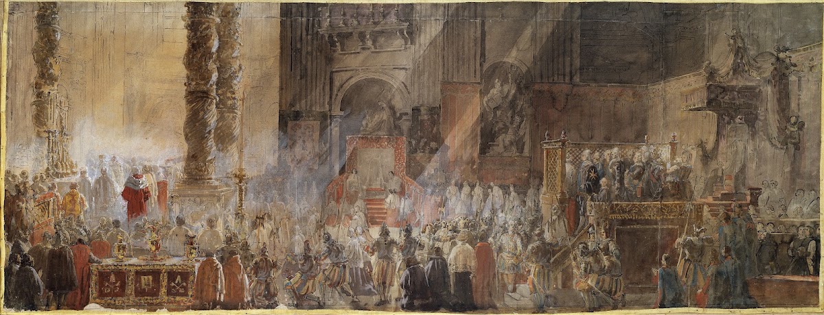 Gustavus III Attending Christmas Mass in 1783 in St Peters Rome