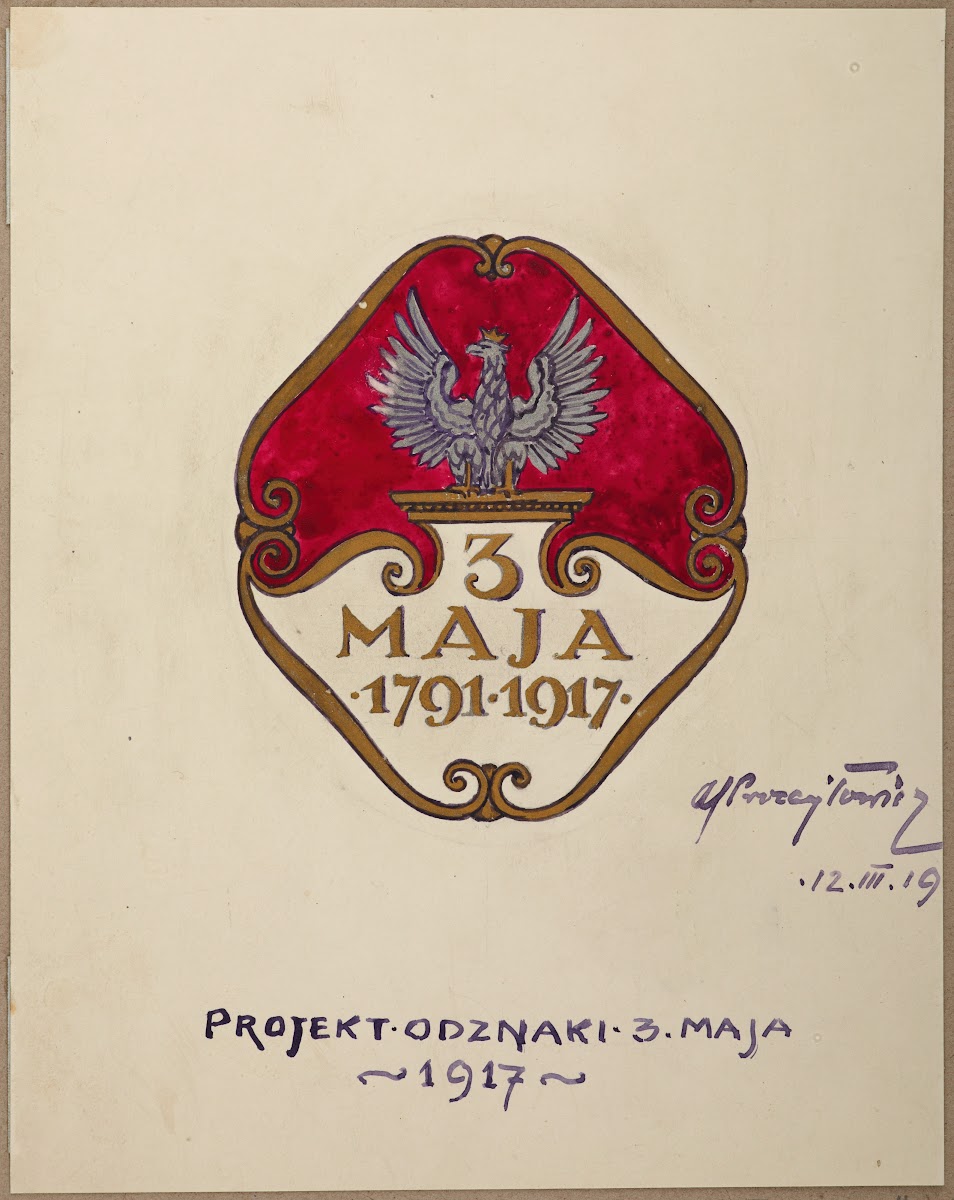 Design of the commemorative badge issued to celebrate the anniversary of the Con