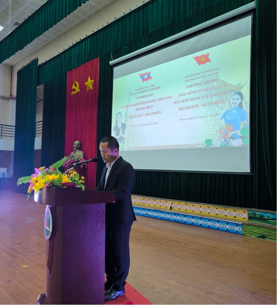 Trường Đại học Tây Bắc tổ chức chào mừng Kỷ niệm 48 năm Ngày Quốc khánh Nước CHDCND Lào (02/12/1975 - 02/12/2023) cho lưu học sinh lào đang học tập tại Trường