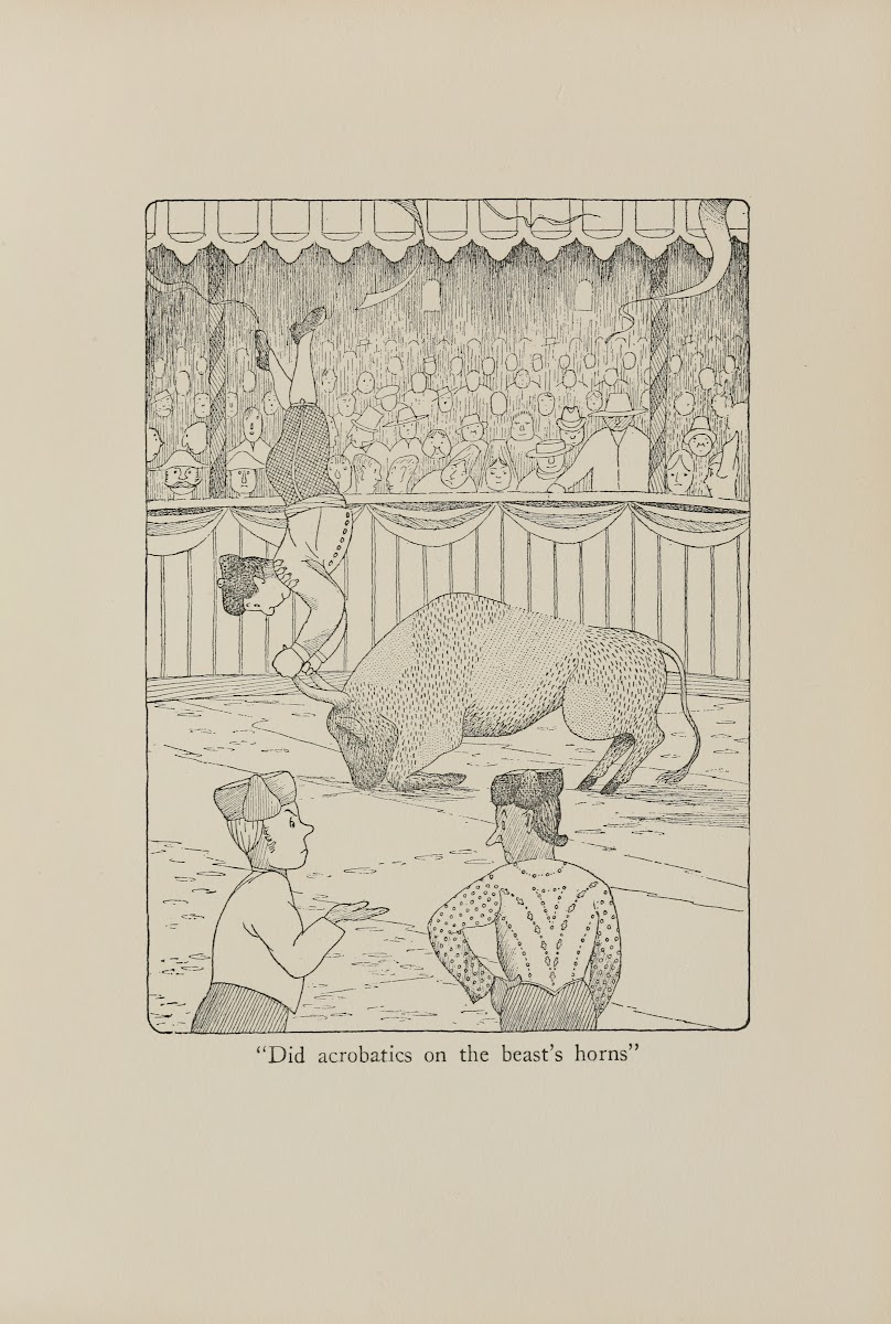 Did acrobatics on the beasts horns 1922