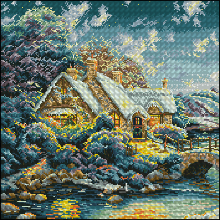 CMP MAIA01063 Christmas Moonlight Thomas Kinkade