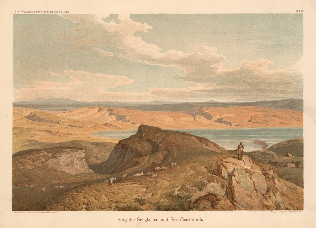 Mount of Beatitudes and Sea of Galilee 1900