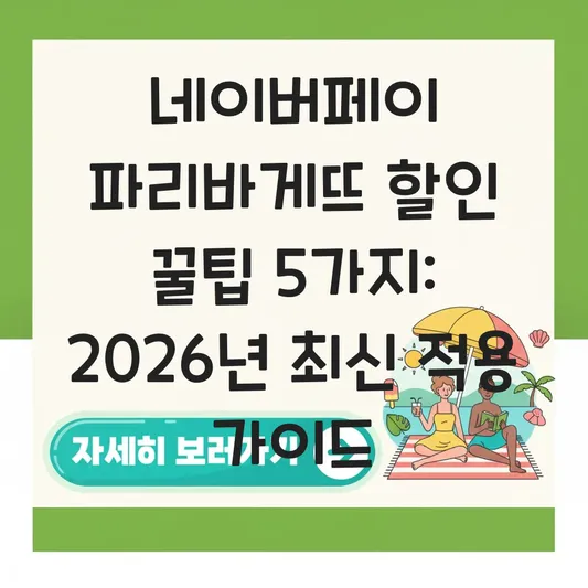 네이버페이 파리바게뜨 현장결제 포인트 적립 및 할인 혜택 활용법 대표 이미지