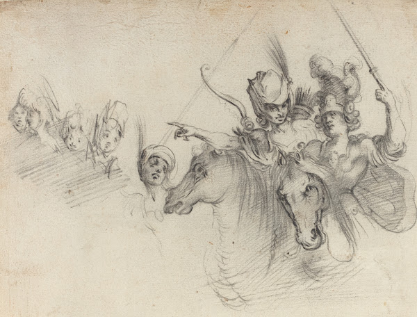 Figures on Horseback verso