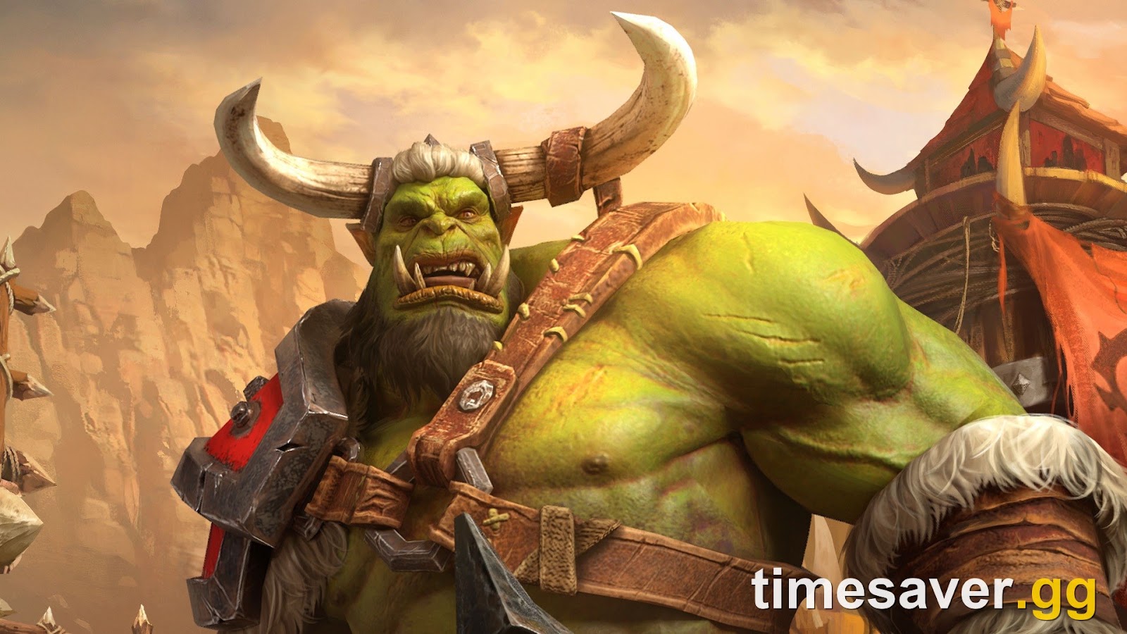 A male Orc in heavy Horde armor — the iconic Horde race that gains the Mage class for the first time in WoW Forever