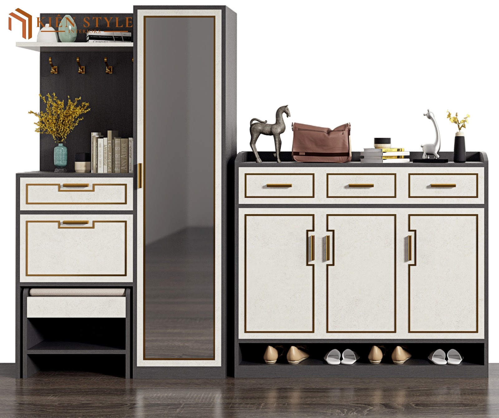 Mẫu tủ giày mới nhất 2024