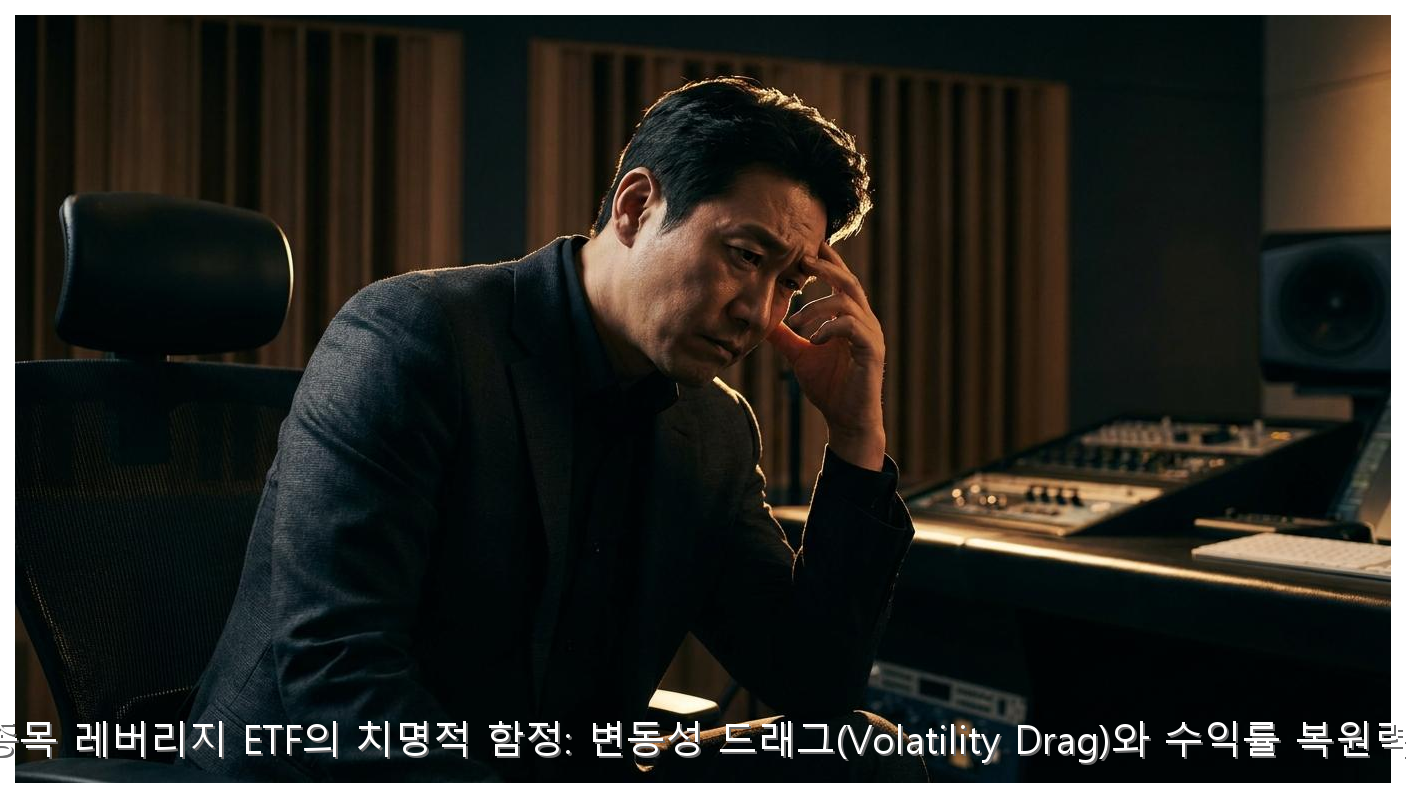 단일종목 레버리지 ETF의 치명적 함정: 변동성 드래그(Volatility Drag)와 수익률 복원력 분석 핵심 안내 및 분석 인포그래픽 (6)