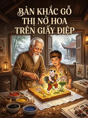 Bìa truyện Bản Khắc Gỗ Thị Nở Hoa Trên Giấy Điệp
