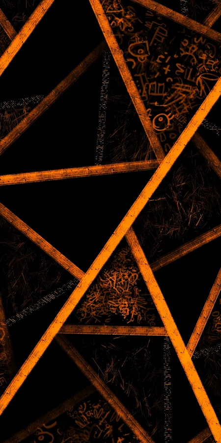 Abstract, Geometric, Triangle, Orange 2K iPhone Phone Wallpaper