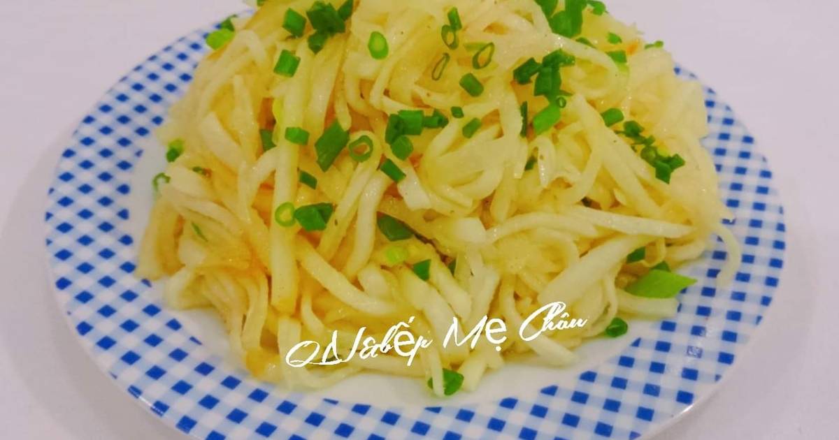 Củ sắn xào hành lá