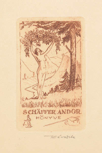 Ex libris van Andor Schäffer 1934