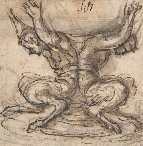 Design for the Base of a Vessel with Two Satyrs 16521725