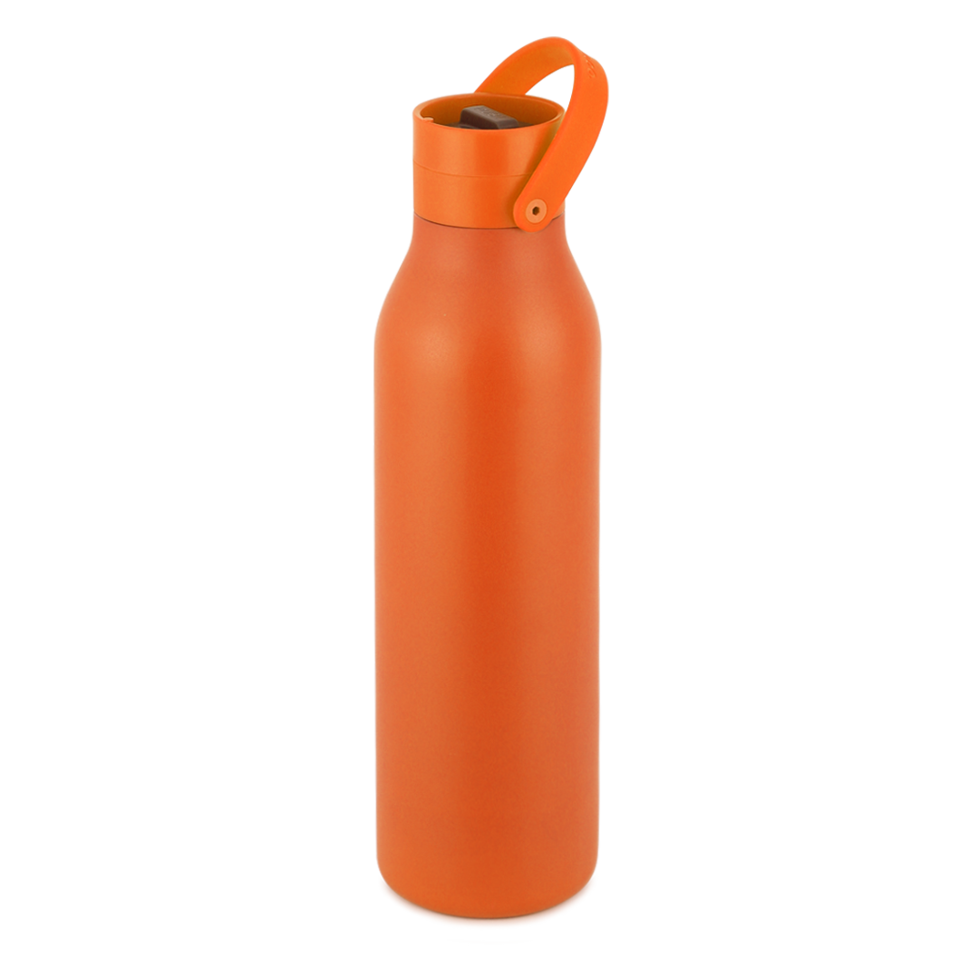 Recycled Stainless Steel Bottle 1000ml Coated Sunrise Orange
