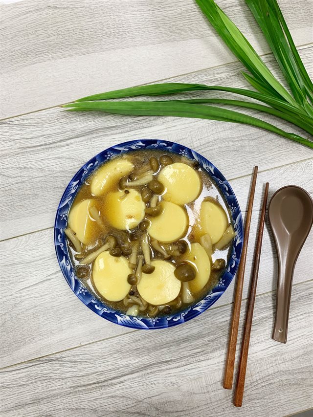 Đậu Hũ Trứng Xào Nấm
