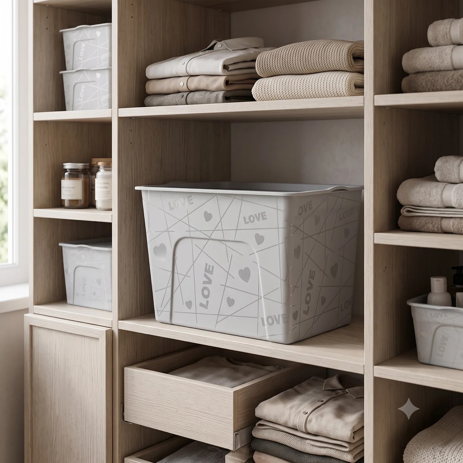 Caja Organizadora 20l Love C/tapa