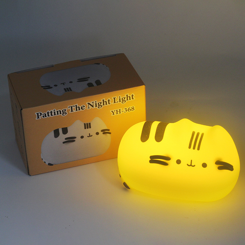 Silicone Touch Light, Cat Design, Rechargeable