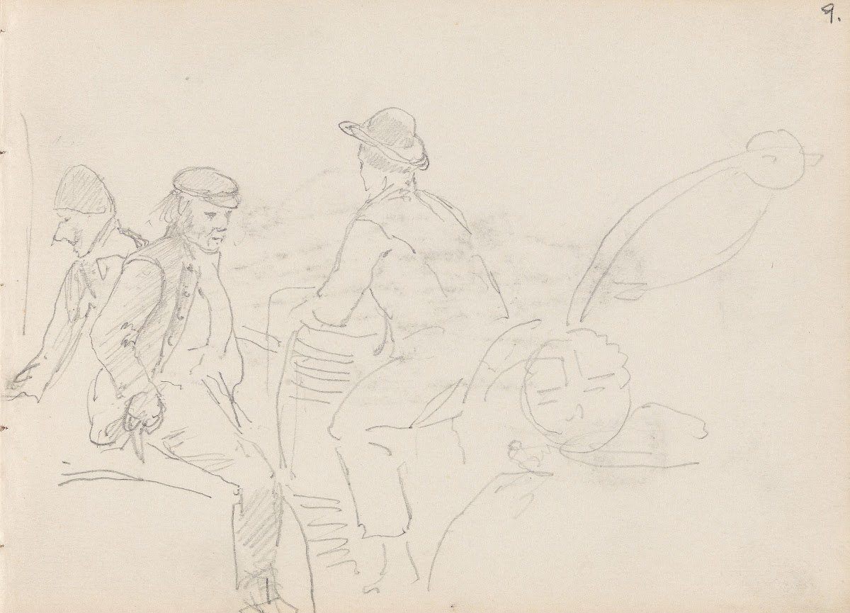 Three male figures between 1867 and 1873