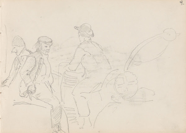 Three male figures between 1867 and 1873