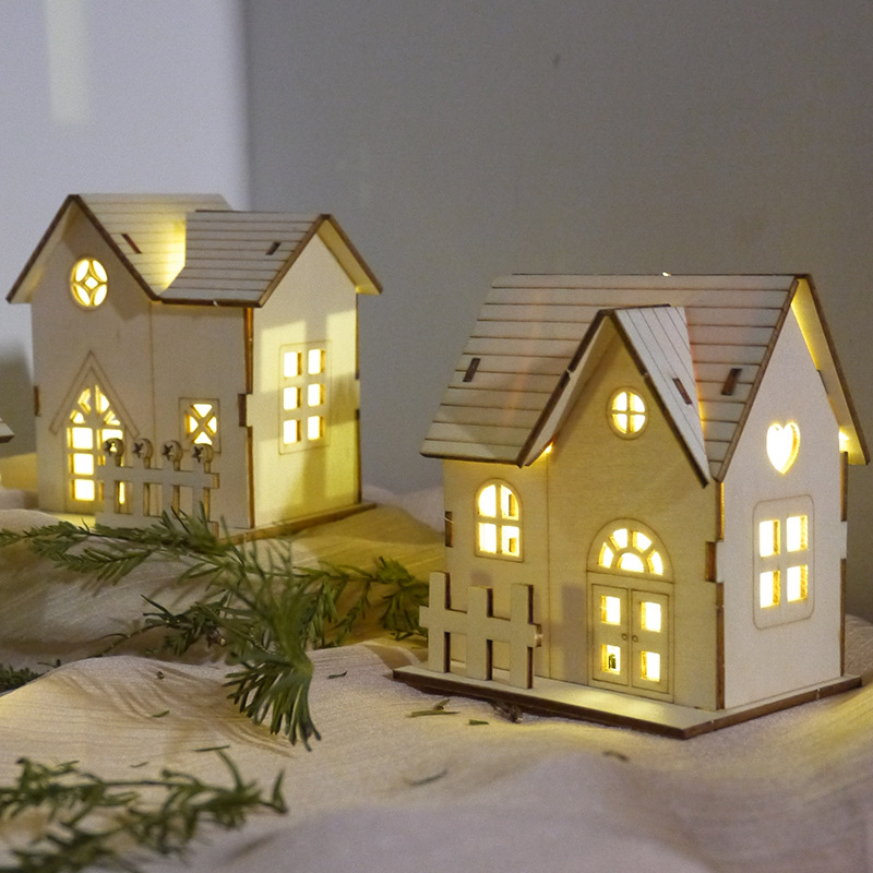Dekorative DIY-Weihnachtsvilla mit Beleuchtung
