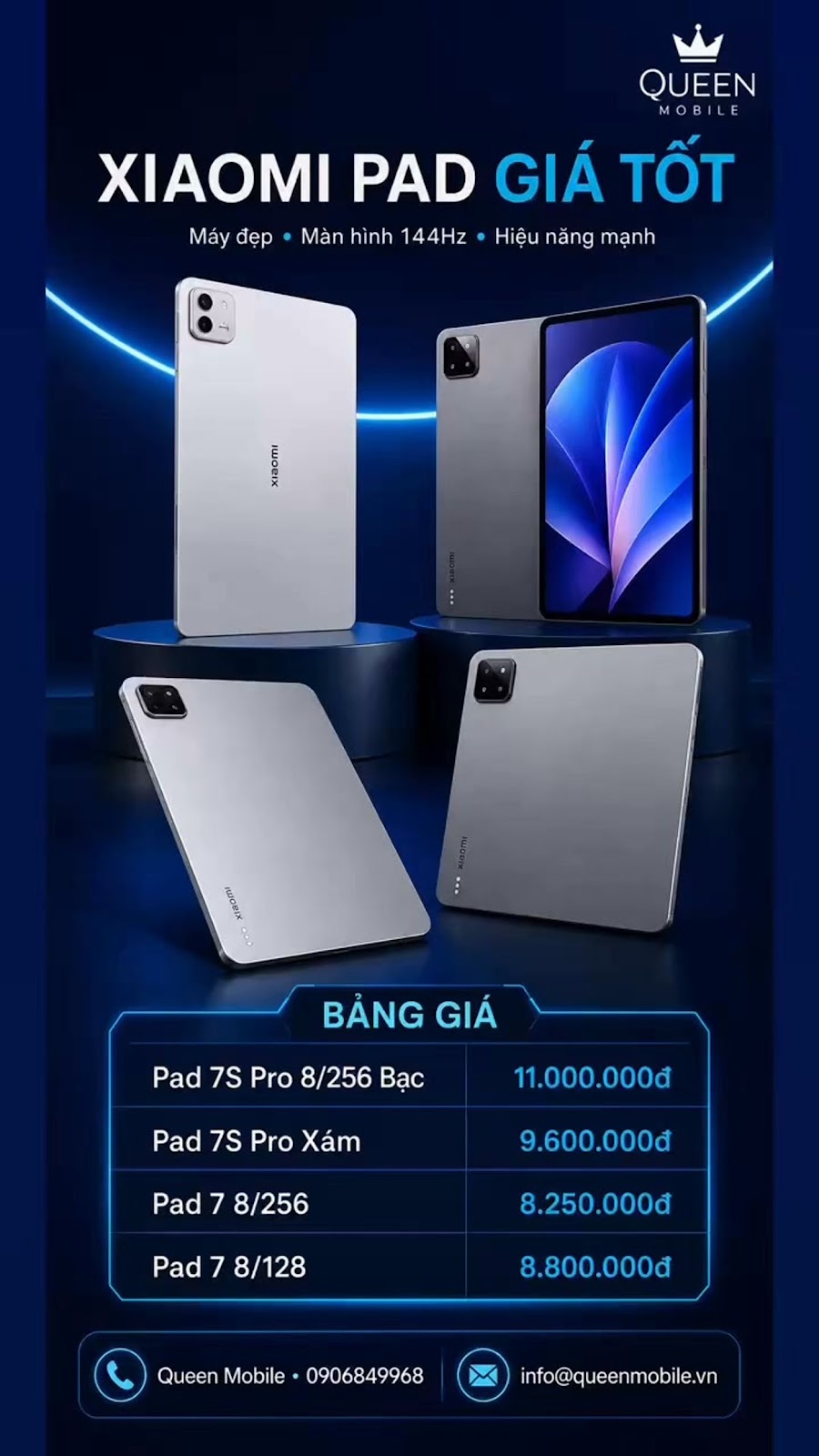 Xiaomi Pad ราคาดี หน้าจอ 3.2K 144Hz ประสิทธิภาพแรง 

 แท็บเล็ตจอใหญ่...