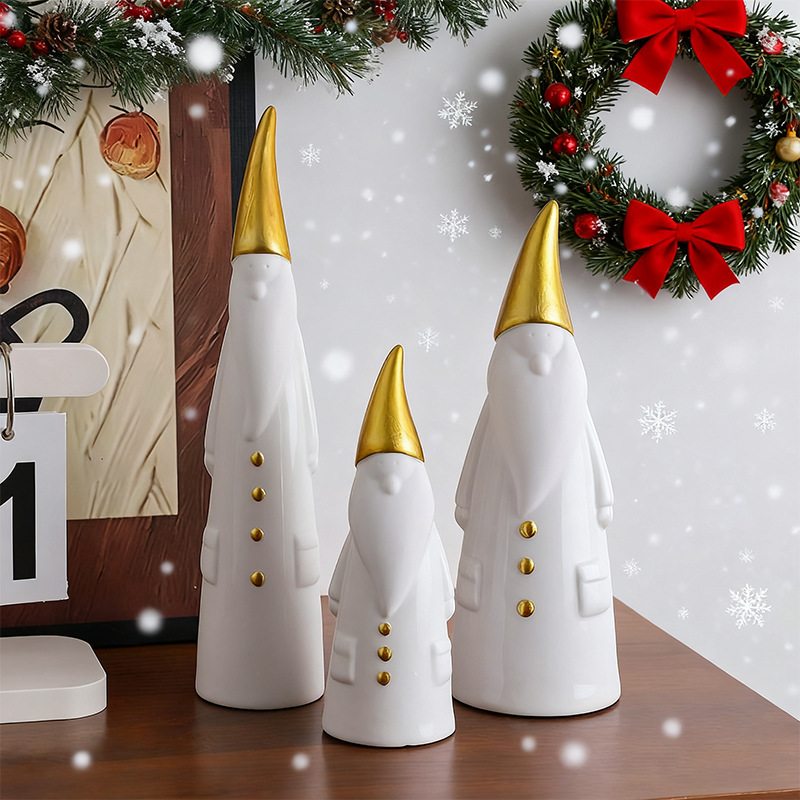 Santa Figurine Set, 3-piece combination