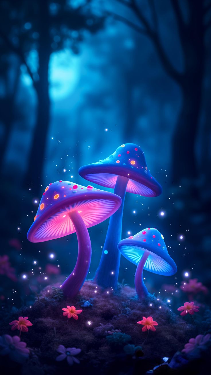 Mushrooms Digital Art Picture