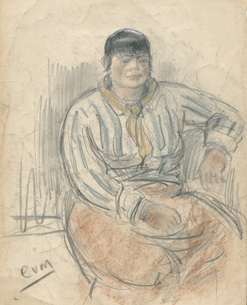 Portret van een zittende vrouw 1927