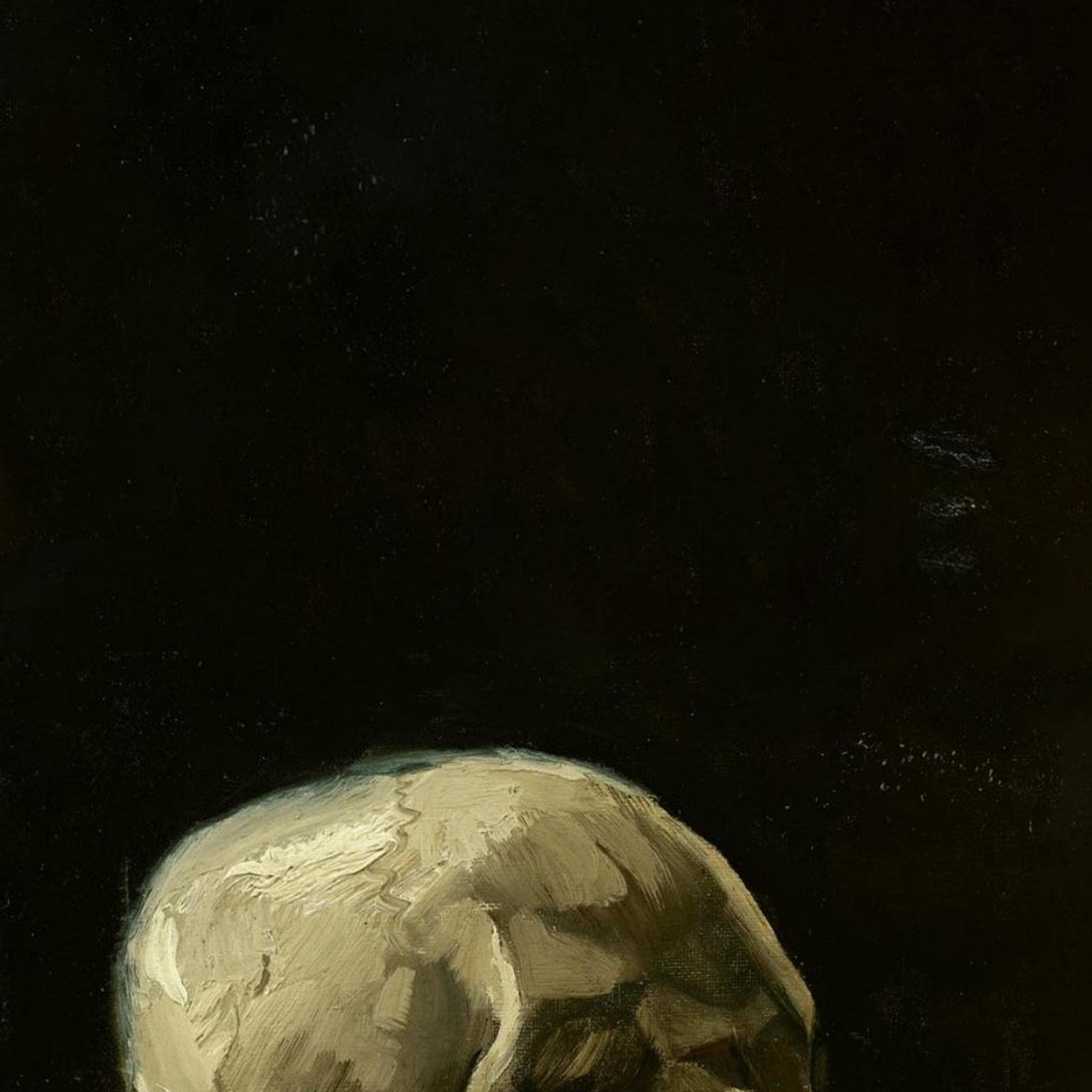 Download Smoking Skeleton Oil Painting Full HD iPhone