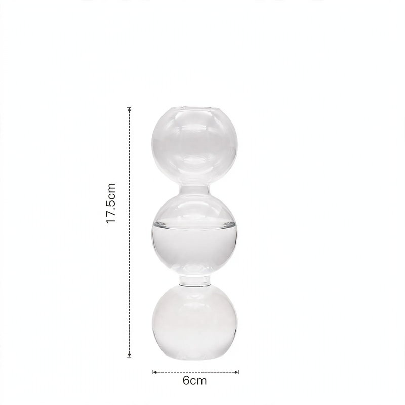 Spherical borosilicate glass vase