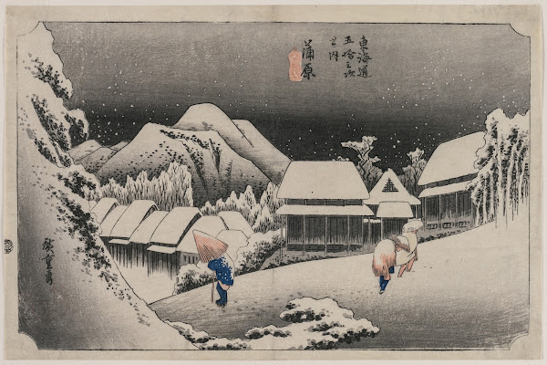 Evening Snow at Kambara number sixteen of the series Fifty three Stations of the