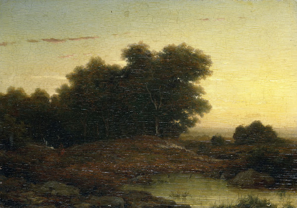 View in the Woods at Sunset 1849