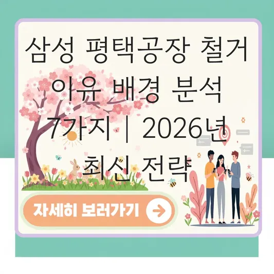 삼성 평택공장 철거 이유 배경 분석