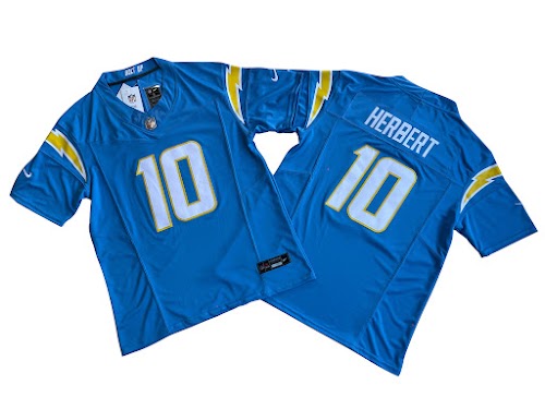 Men's Los Angeles Chargers Justin Herbert Nike Powder Blue Vapor F.U.S.E. Limited Jersey.jpeg