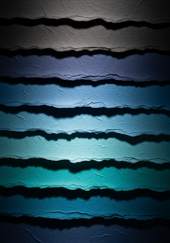 Layered Teal Blue Torn Paper Texture