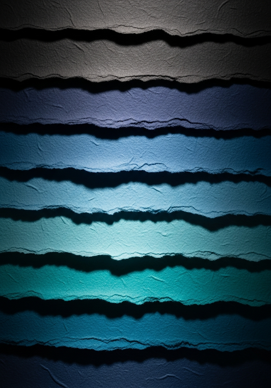Layered Teal Blue Torn Paper Texture