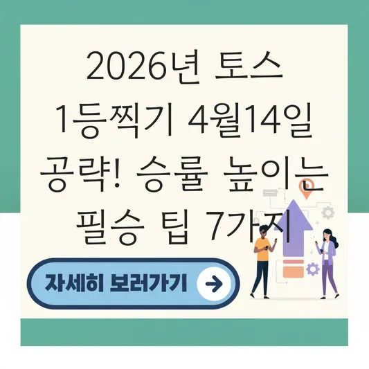 토스 1등찍기 4월14일 공략