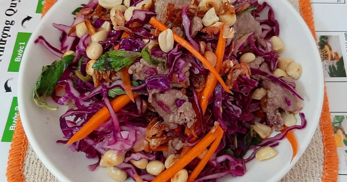 GỎI BÒ BẮP CẢI TÍM