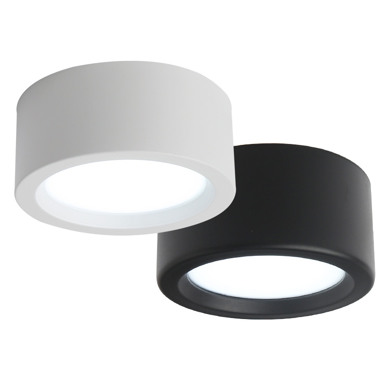 LED surface-mounted light, round, 15 W, various colors