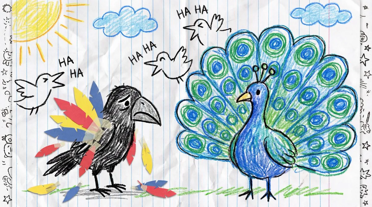 Un dibujo infantil hecho con crayones