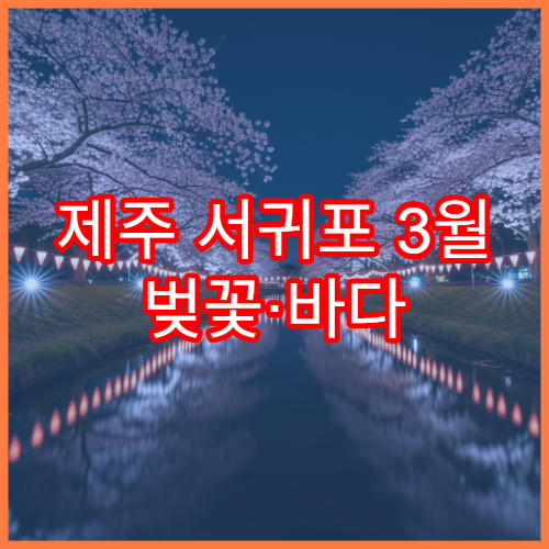 제주 서귀포 3월 벚꽃·바다 뷰 카페 투어